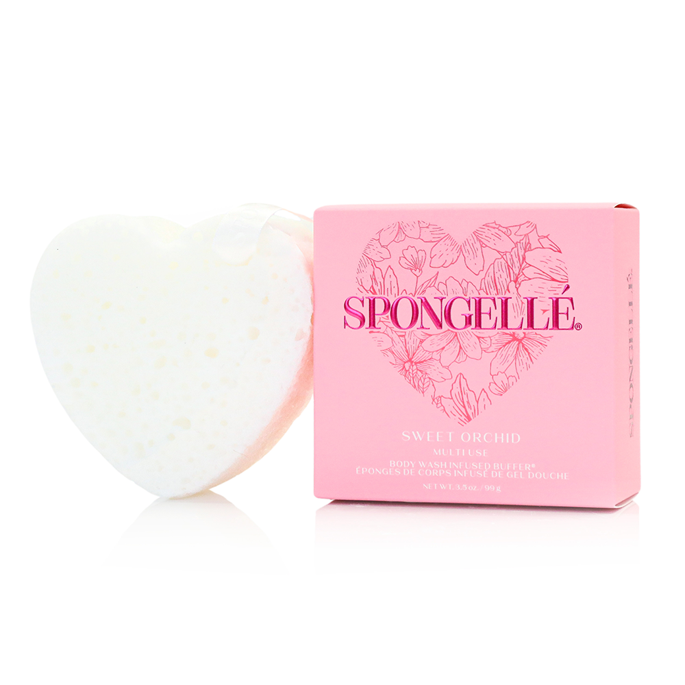 Spongellé - Sweet Orchid Valentine's Day Heart Buffer