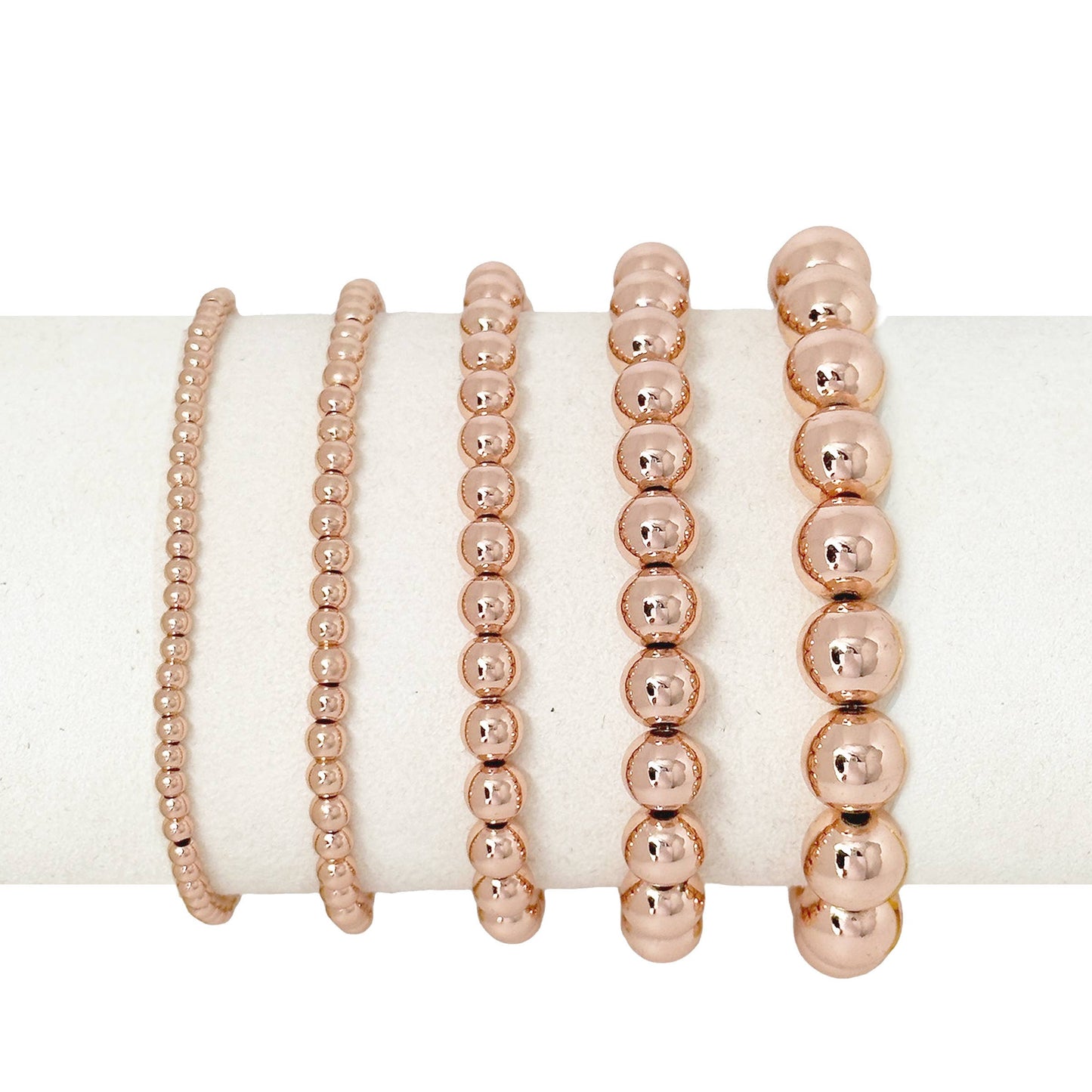 Love, Lisa - Celebrity Famous Five Stack Of Beaded Bracelets: Mixed Silver & Gold