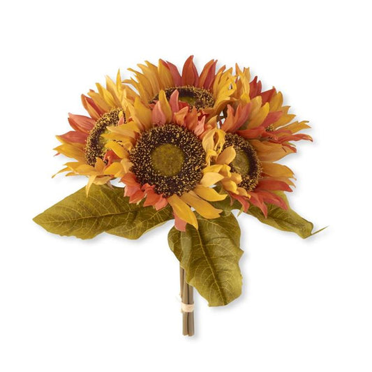 13” Orange 3 Tone Sunflower Bundle