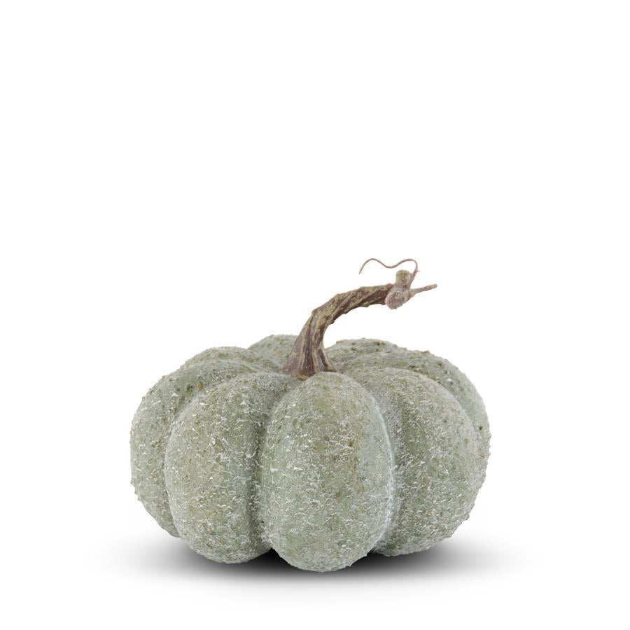 6.25” Yellow Whitewashed Textured Pumpkin