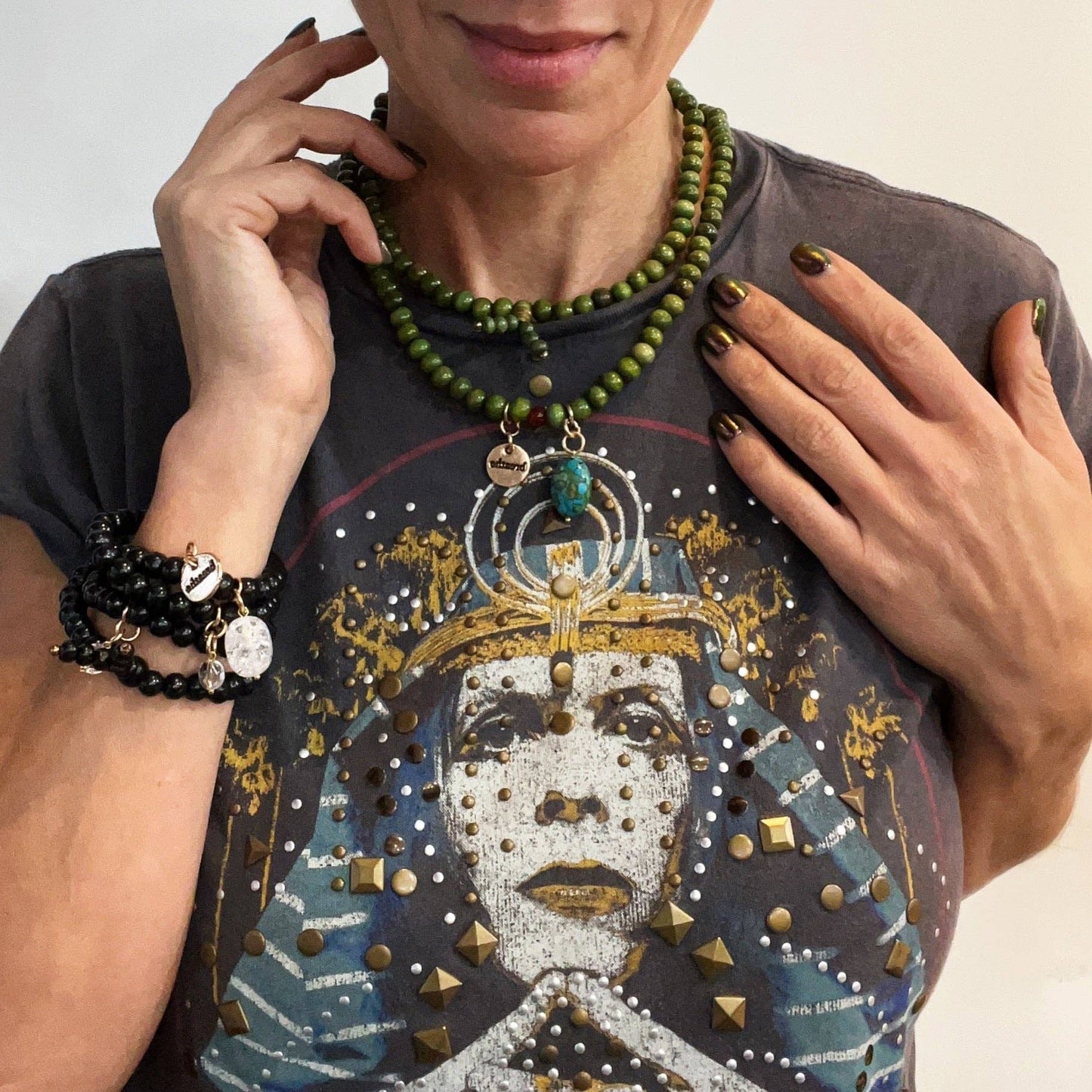 REMEMBER WHO THE FUCK YOU ARE | Wood Boho Wrap: Red / Silver / S/M