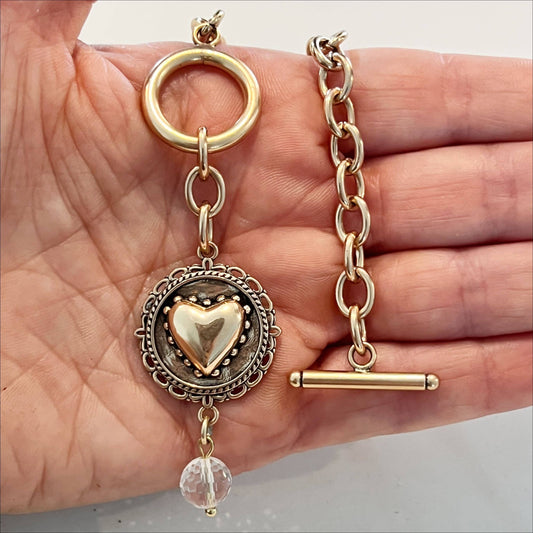 I AM ENOUGH | HEART | Choker: Gold / M (16.5")