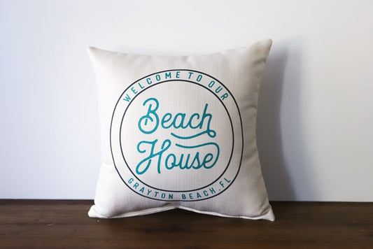 PERSONALIZE ME! Beach House Pillow
