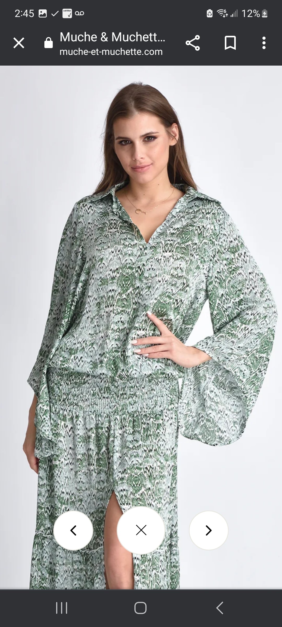 Val Soft Snake Print Crepe Fabric Elastic Top