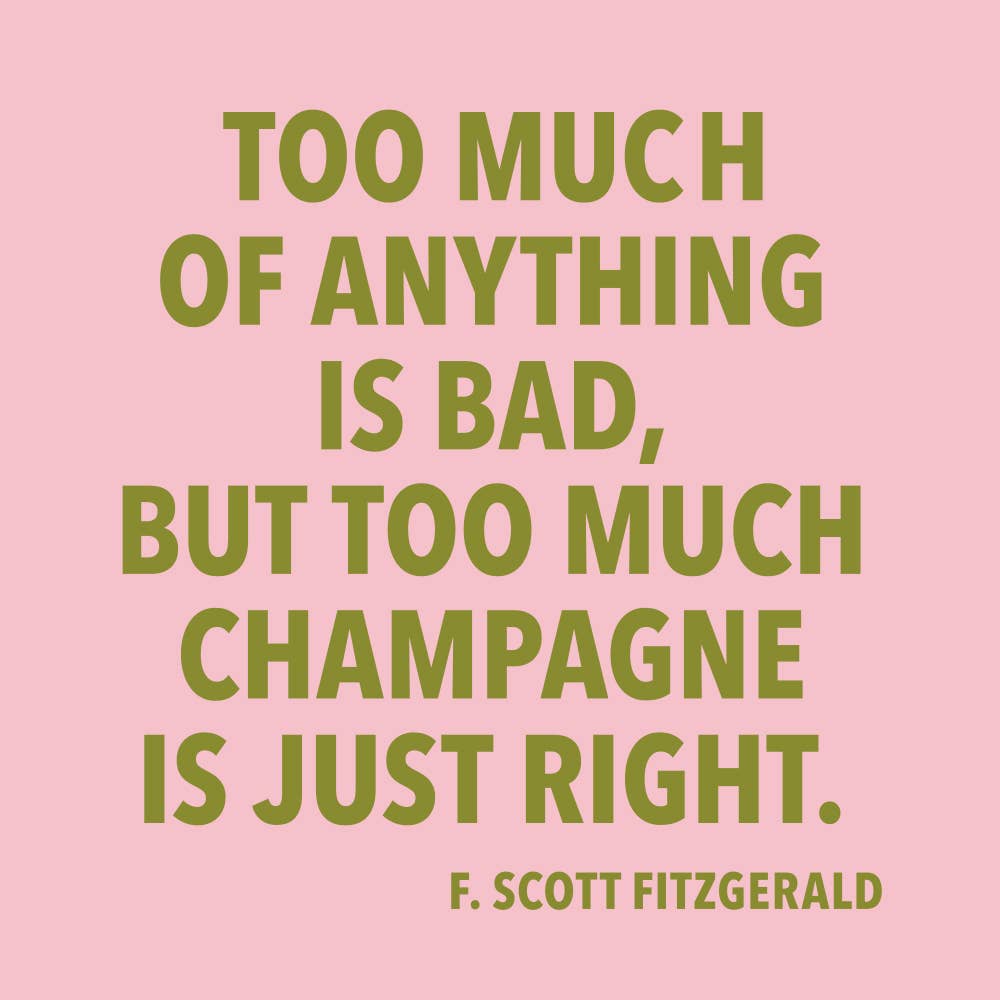 Funny Cocktail Napkins | Too Much Champagne - 20c