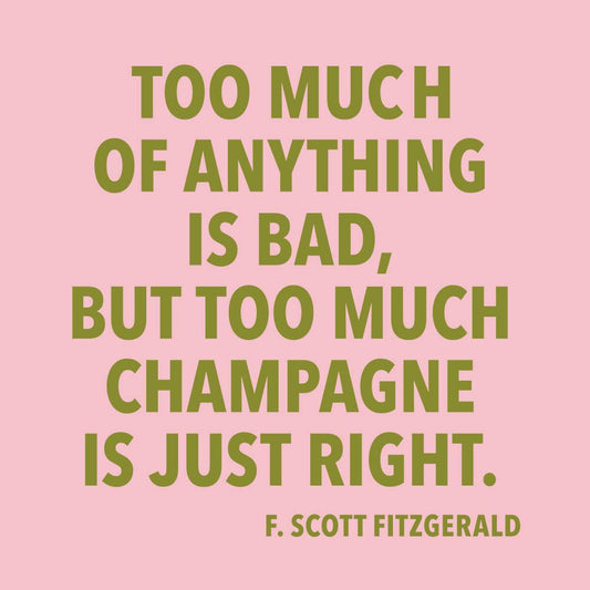 Funny Cocktail Napkins | Too Much Champagne - 20c