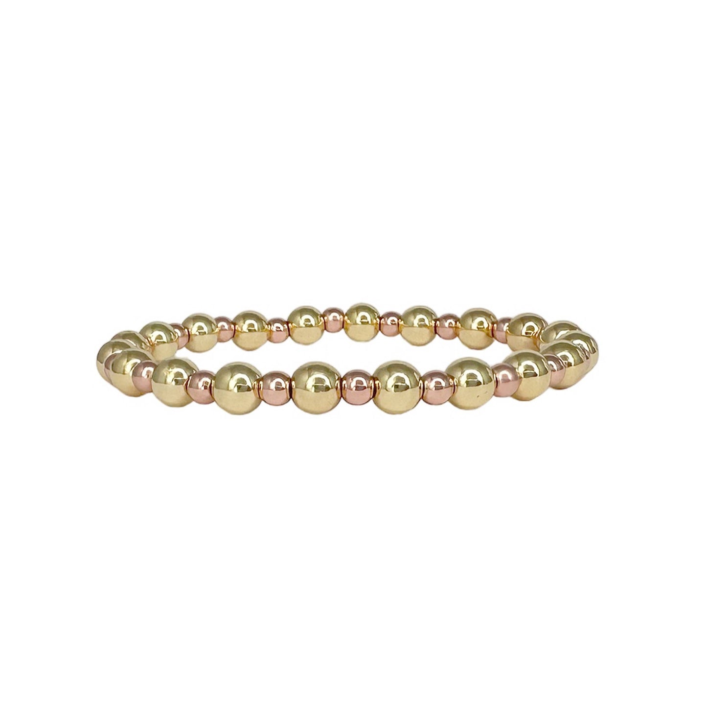 Love, Lisa - Celebrity Famous Five Stack Of Beaded Bracelets: Mixed Silver & Gold