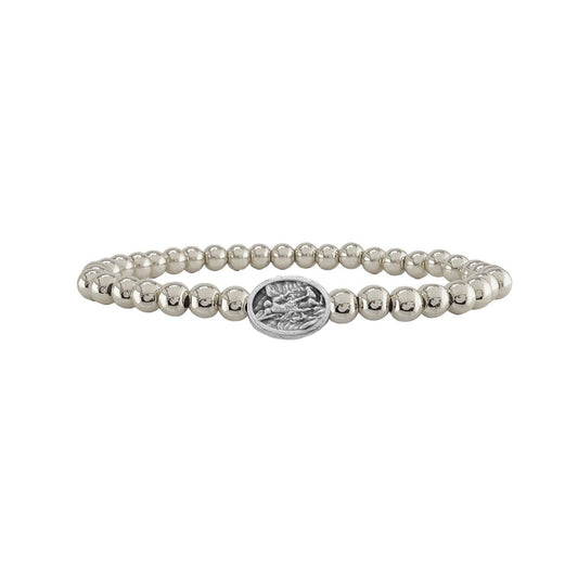 Subliminal Saint Collection of Beaded Bracelets: Silver / St. Michael