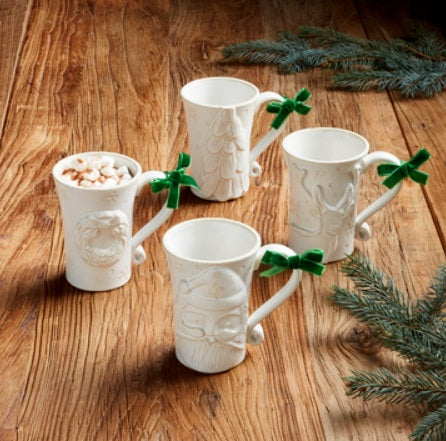 Wreath White XMAS Mug