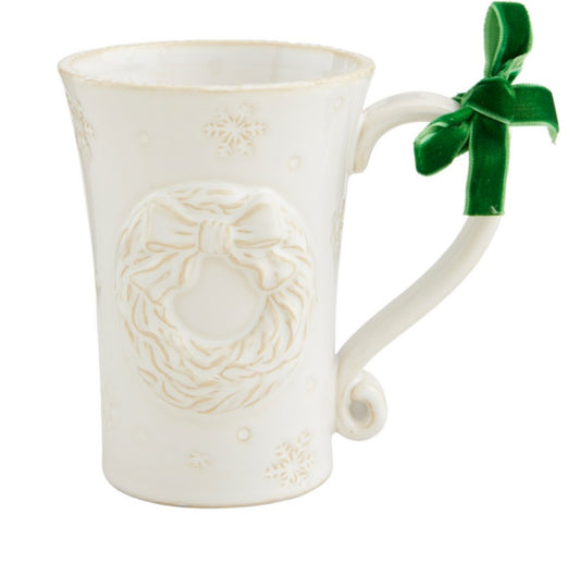 Wreath White XMAS Mug