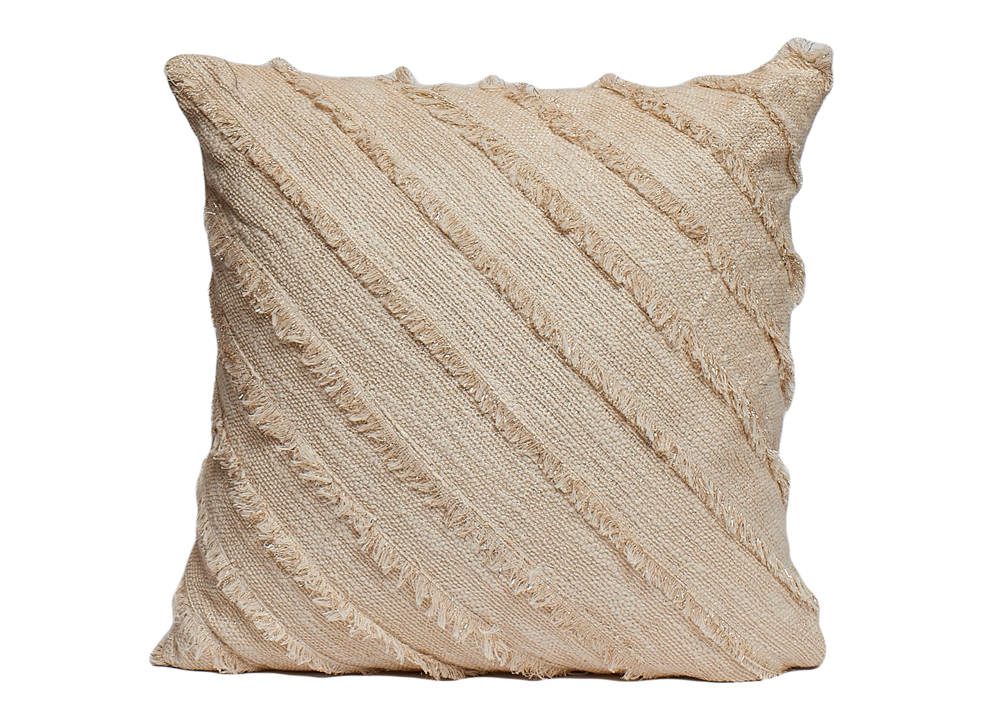 Harkaari - Leo Pleated Throw Pillow | Multi Side Way Fringe
