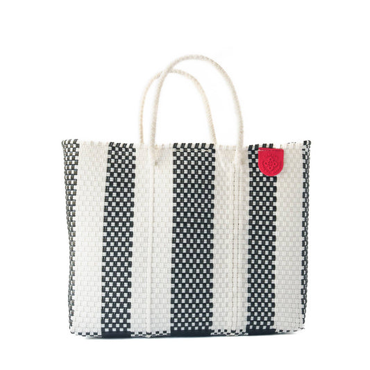 Zebra Medium Woven Crossbody Bag
