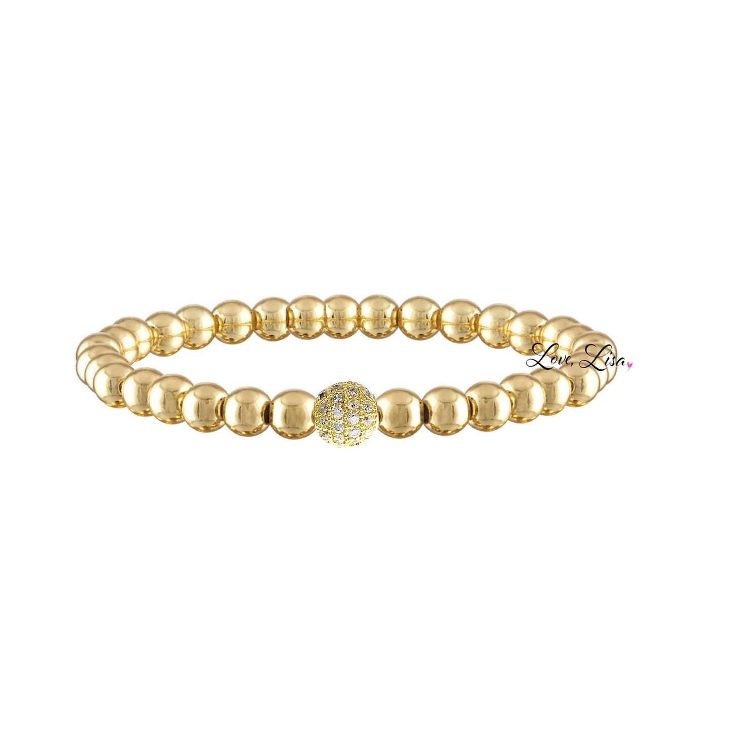 Love, Lisa - Camryn's Pave Ball Bracelet: Silver