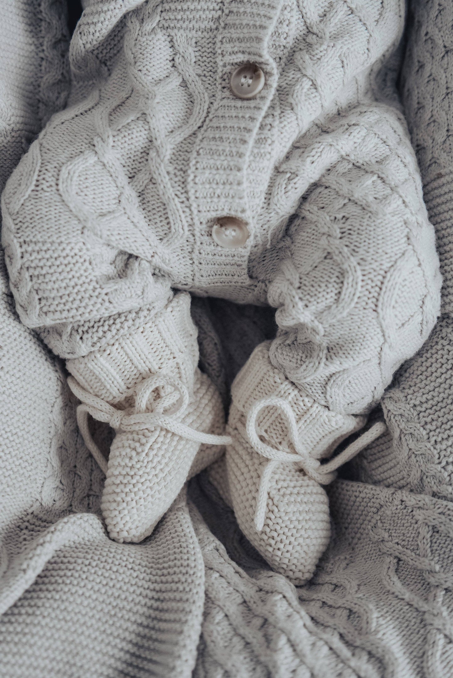Luna + Luca - Luna + Luca Mixed Knit Jumpsuit: Natural