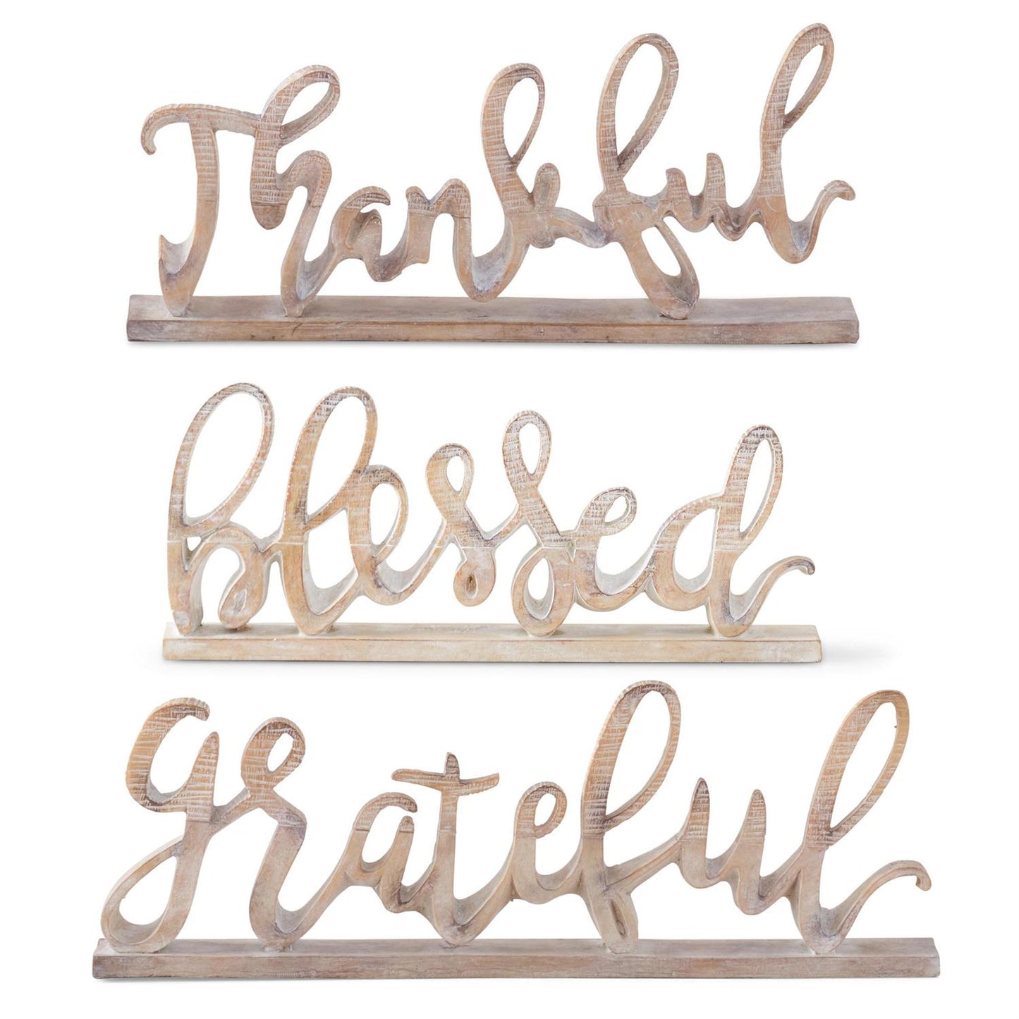 Assorted Tan Resin Wood Grain Tabletop Cutouts