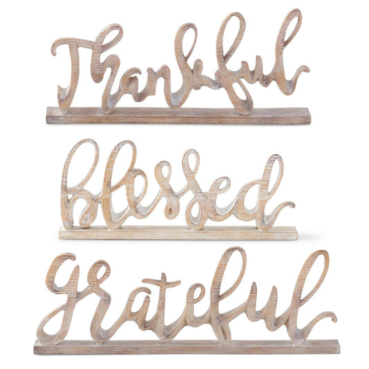 Assorted Tan Resin Wood Grain Tabletop Cutouts