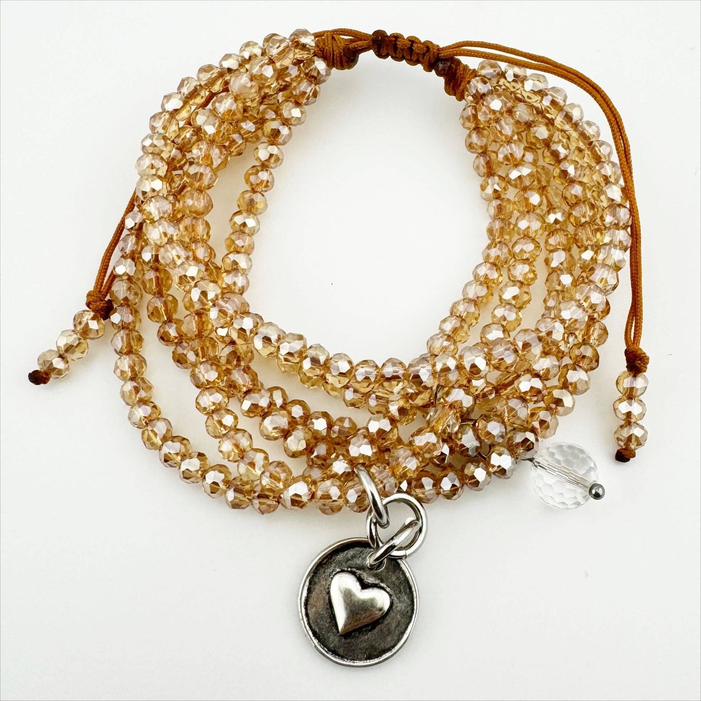 Katia Designs - BREATHE | HEART | Multi-Strand Bracelet: Silver-gray/black lip pearl / Silver