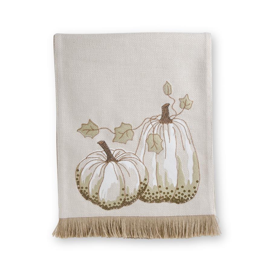 72in Table Runner w/Embroidered Pumpkin