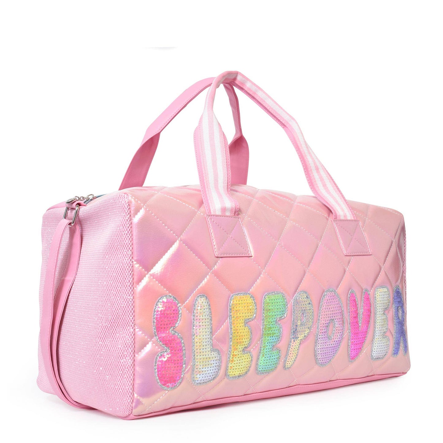 OMG Accessories - 'Sleepover' Metallic Sequined Large Duffle Bag