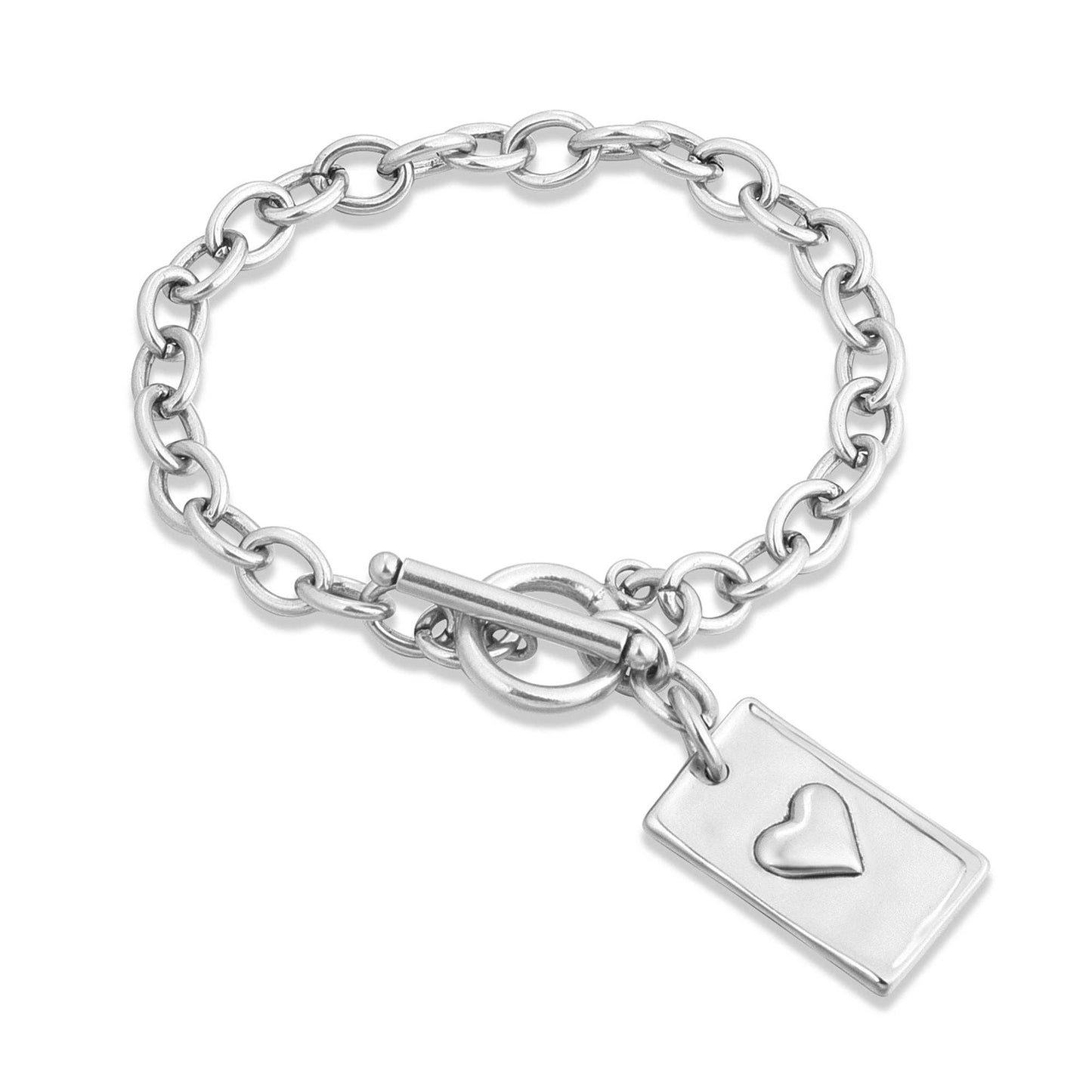 Katia Designs - CHOOSE YOUR MESSAGE | RECTANGLE | Chain Bracelet: Silver / BE YOU / S (7.5")