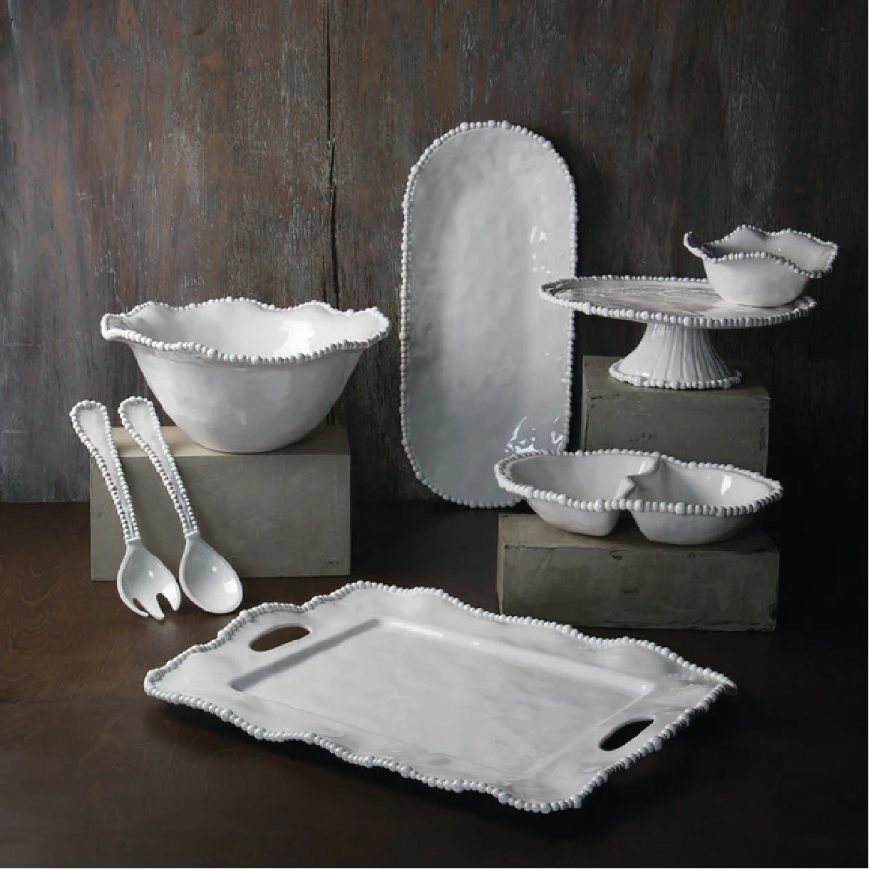 VIDA Alegria Medium Baguette Platter (White)