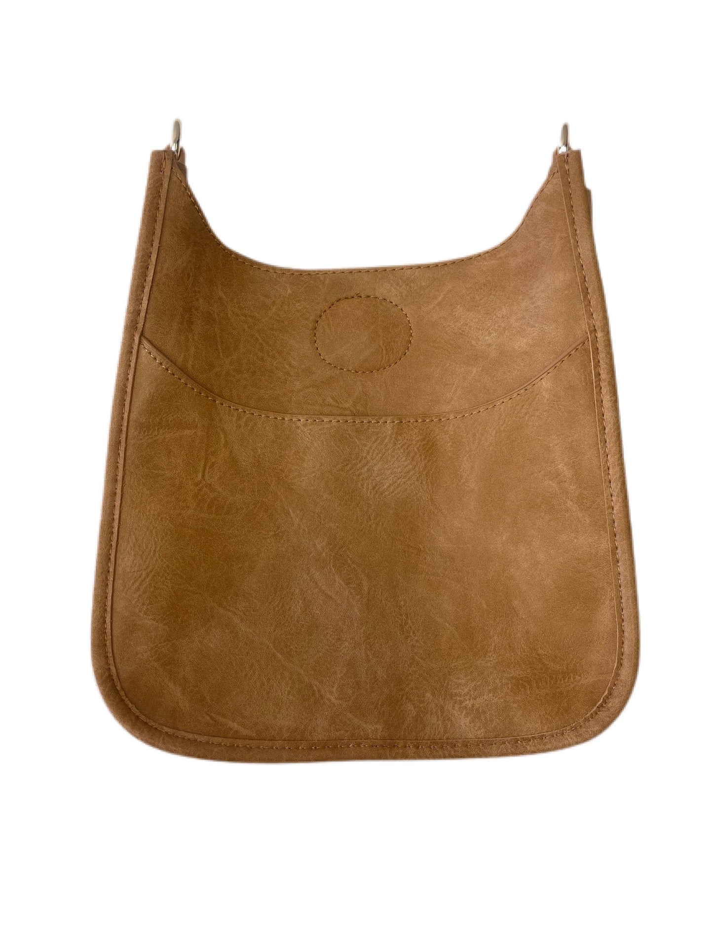 VEGAN Leather Classic Messenger-NO STRAP ATTACHED-ASSORTED: Black w/Gold Hardware