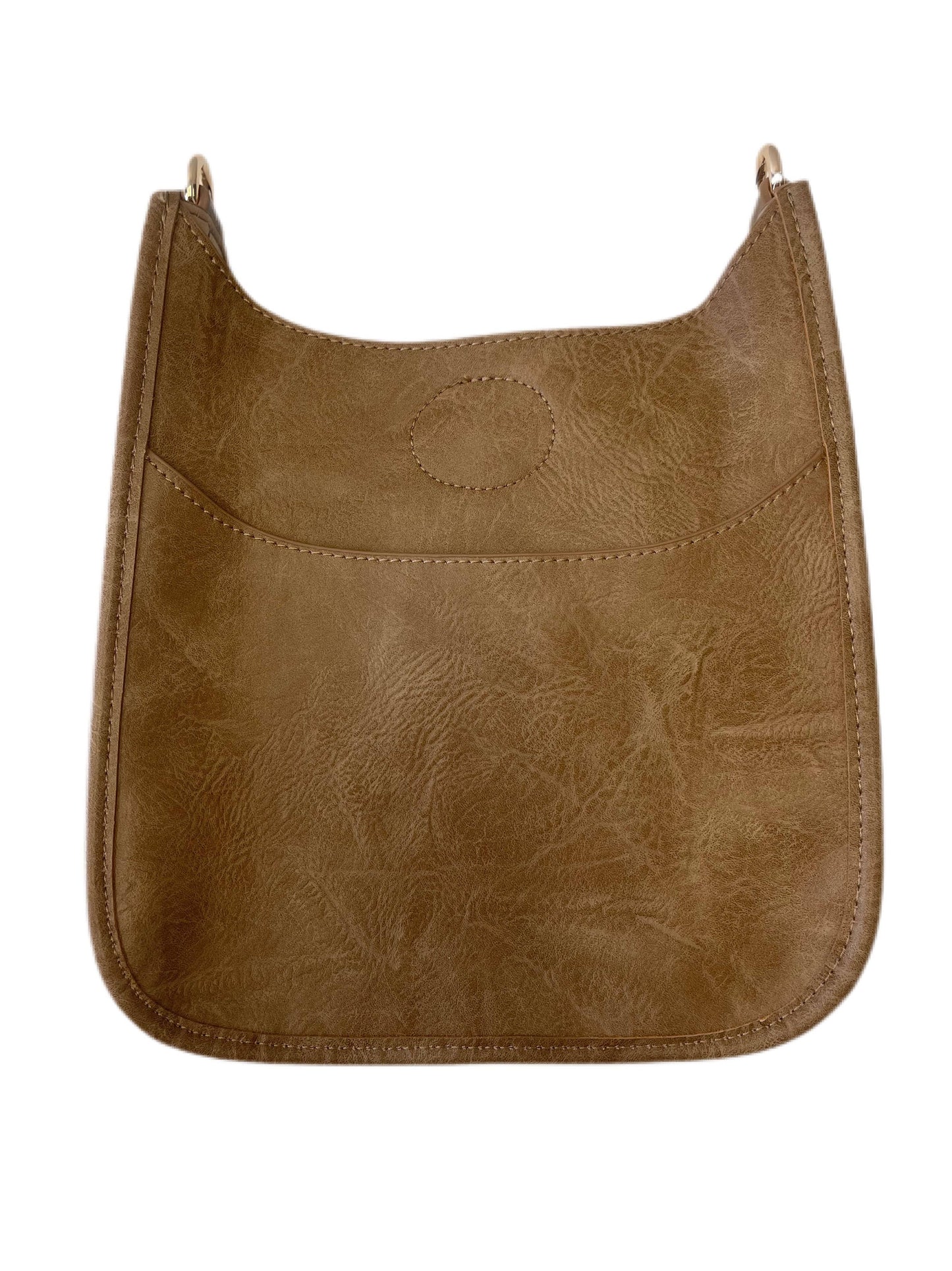 VEGAN Leather Classic Messenger-NO STRAP ATTACHED-ASSORTED: Black w/Gold Hardware