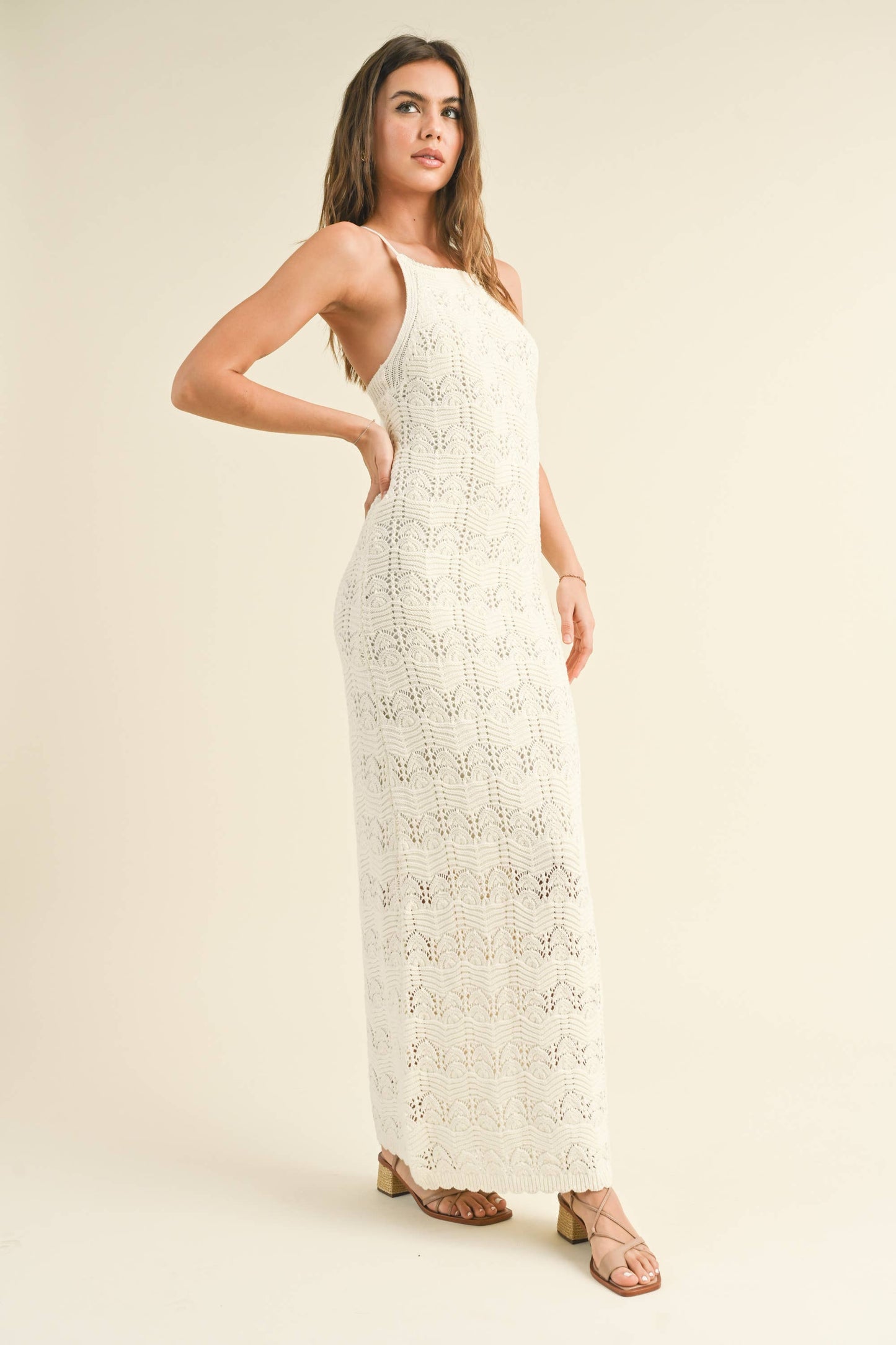 CROCHET KNITTED LONG DRESS