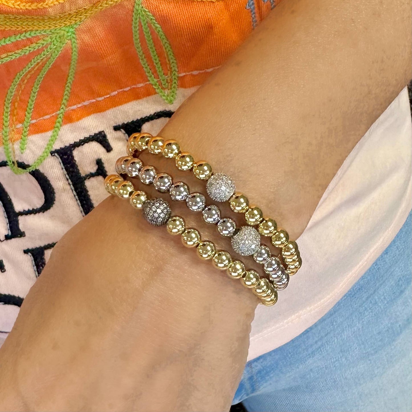 Love, Lisa - Camryn's Pave Ball Bracelet: Silver