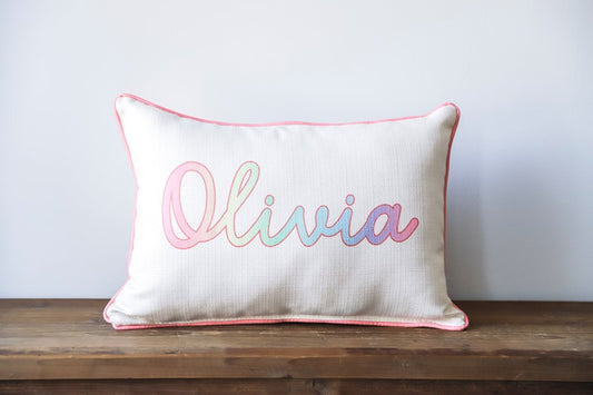 PERSONALIZE ME! Rainbow Gradient Pillow
