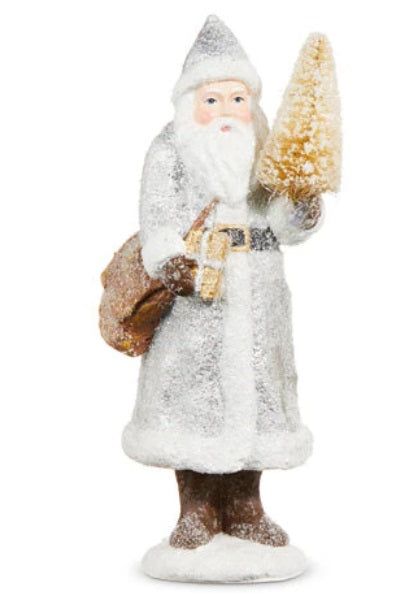 Silver Glitter Santa