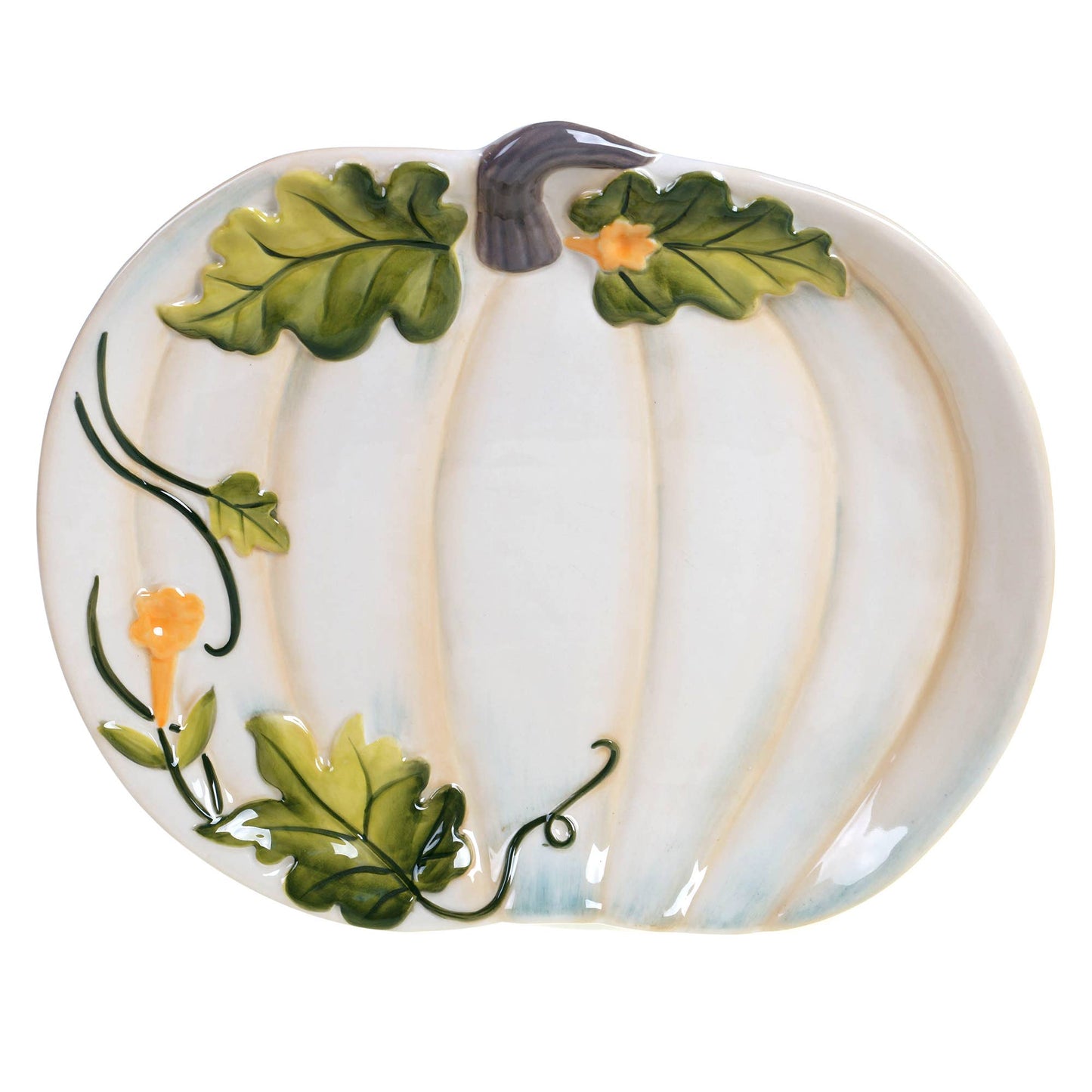 Harvest Gatherings Pumpkin Platter 11.5 in  x 13.75 in