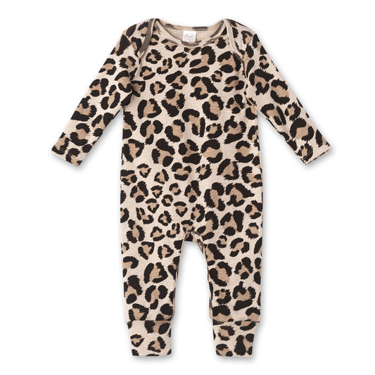 Baby Girl Cotton Romper - Leopard