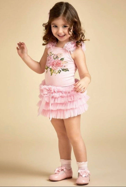 Toddler Girl Pink Tulle Set