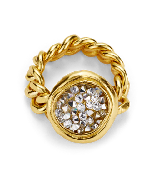 Kristal Dome Figaro Ring